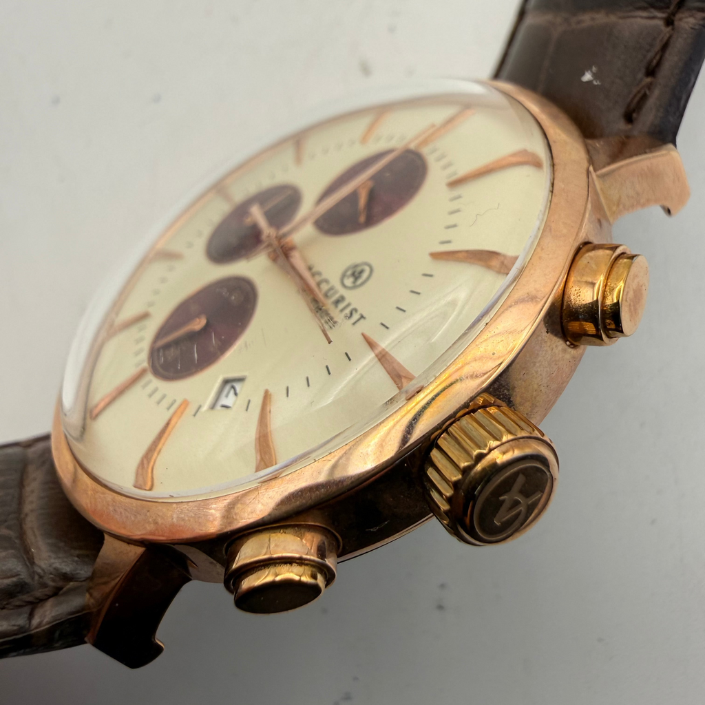 Accurist London Chronograph Rose Gold Men's Watch (Fully Tested and Working)- £70.00
