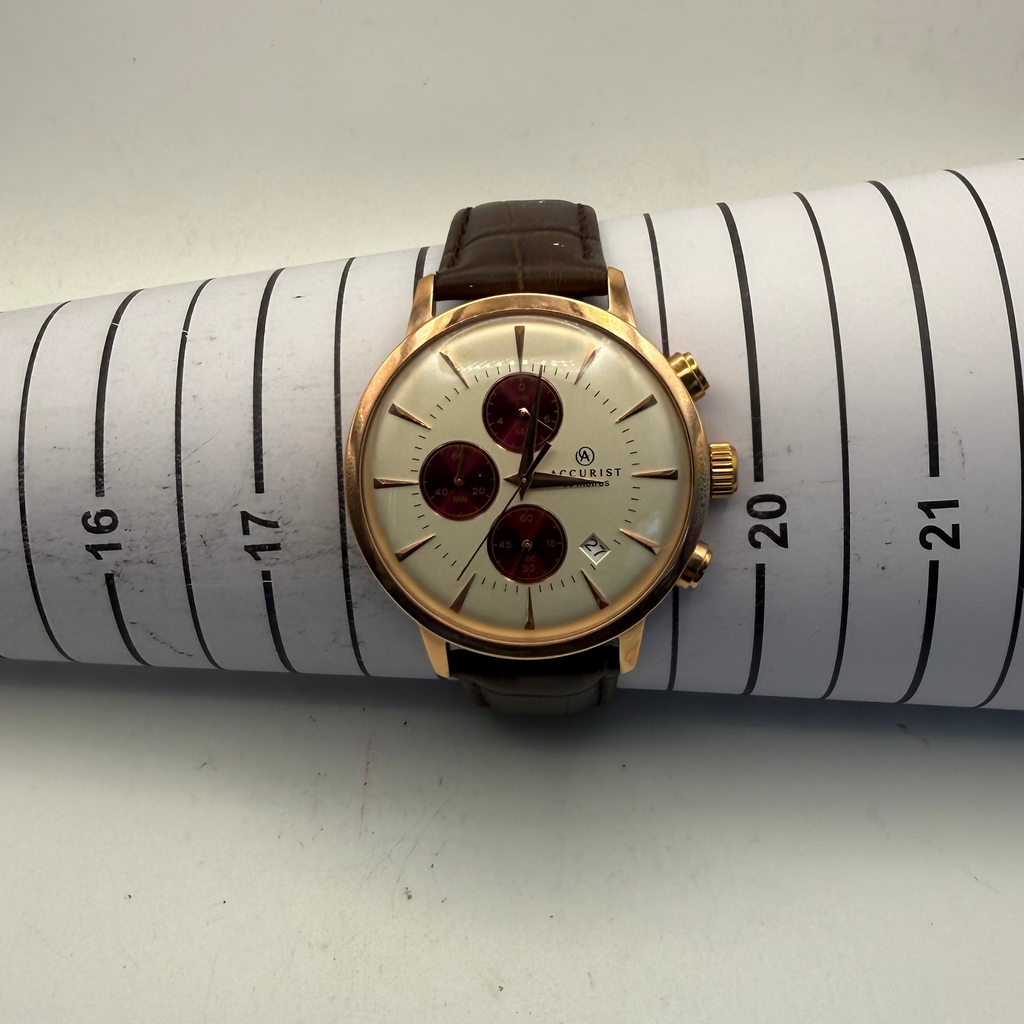 Accurist London Chronograph Rose Gold Men's Watch (Fully Tested and Working)- £70.00