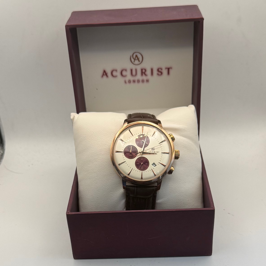 Accurist London Chronograph Rose Gold Men's Watch (Fully Tested and Working)- £70.00
