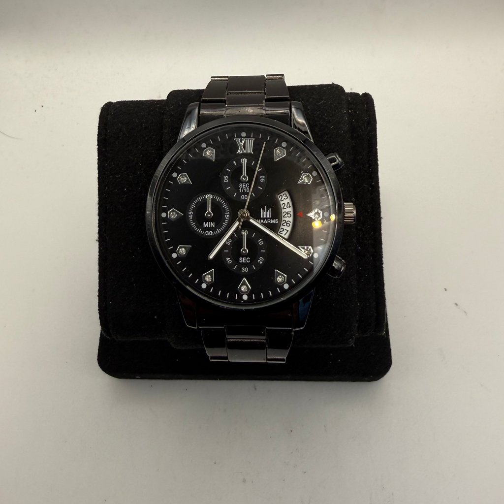 Shaarms Black Chronograph Men's Watch (Fully Tested and Working)- £20.00