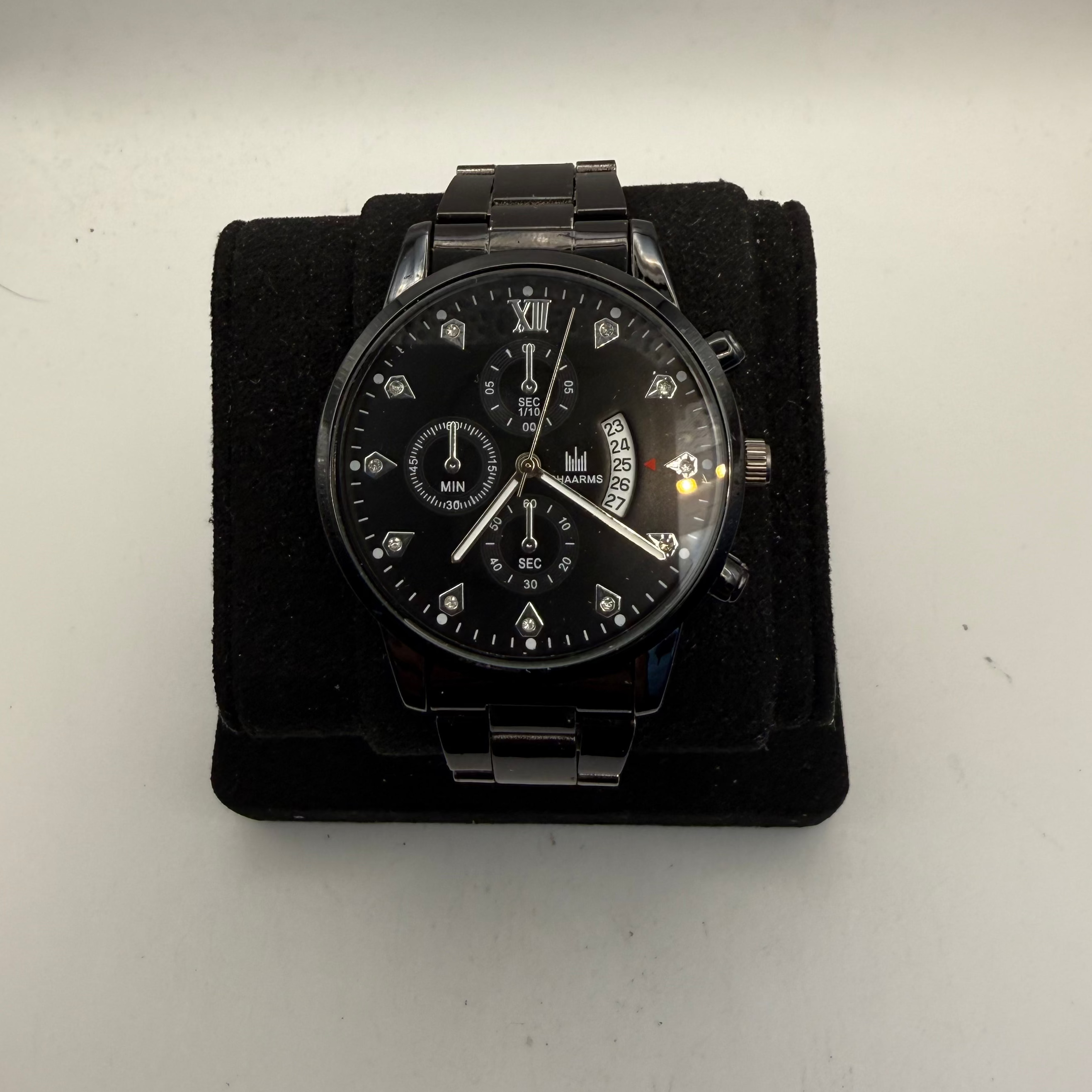 Shaarms Black Chronograph Men's Watch (Fully Tested and Working)- £20.00
