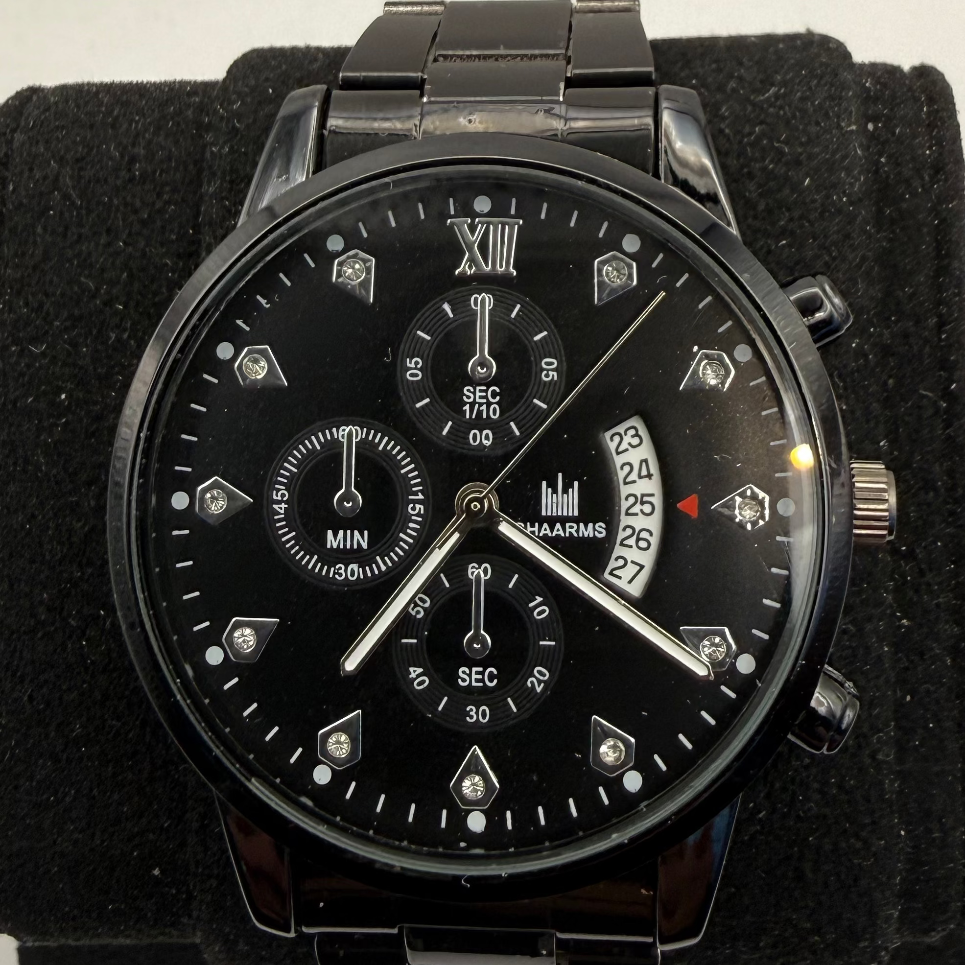 Shaarms Black Chronograph Men's Watch (Fully Tested and Working)- £20.00