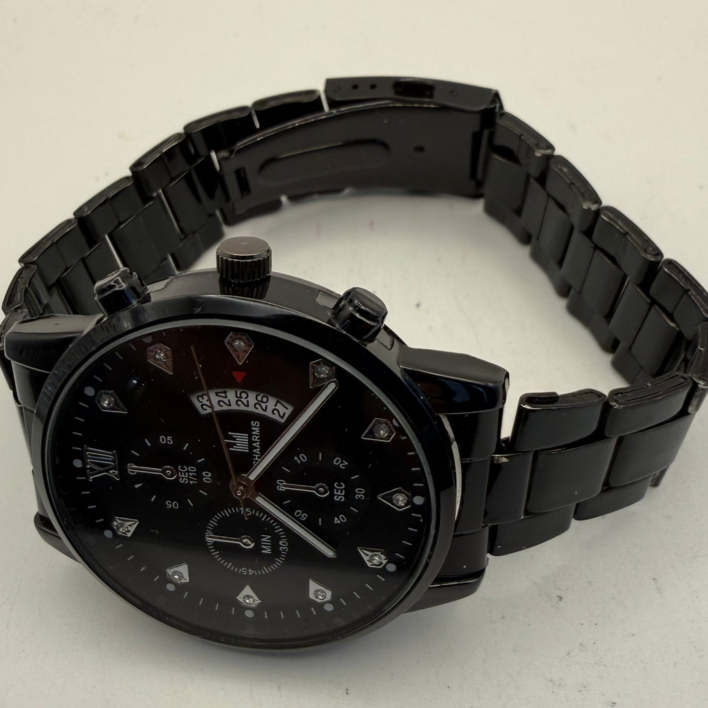 Shaarms Black Chronograph Men's Watch (Fully Tested and Working)- £20.00