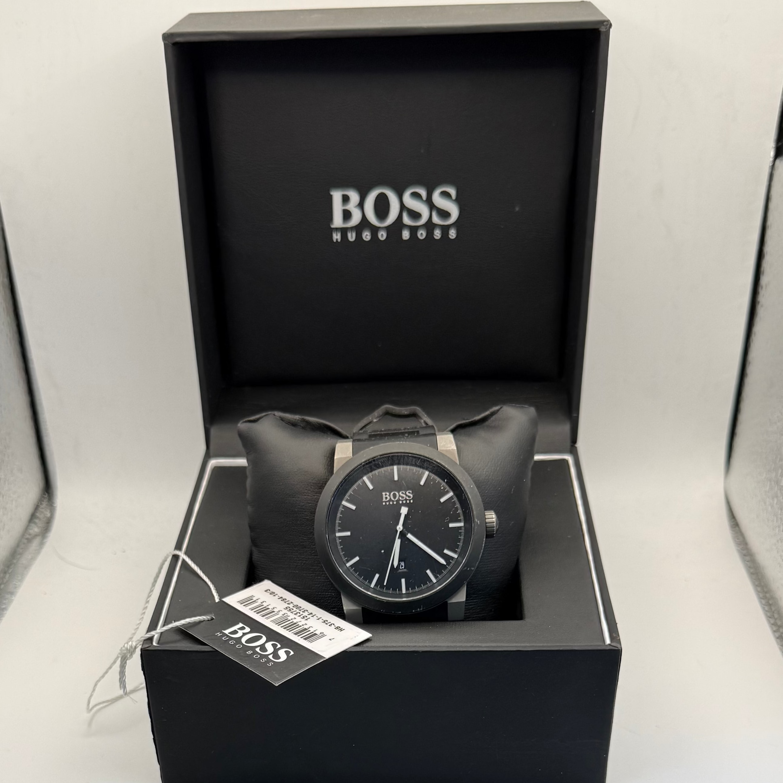 Hugo Boss HB.214.1.34.2607 Black Silicone Strap Watch 48mm (Fully Tested and Working)- £55.00