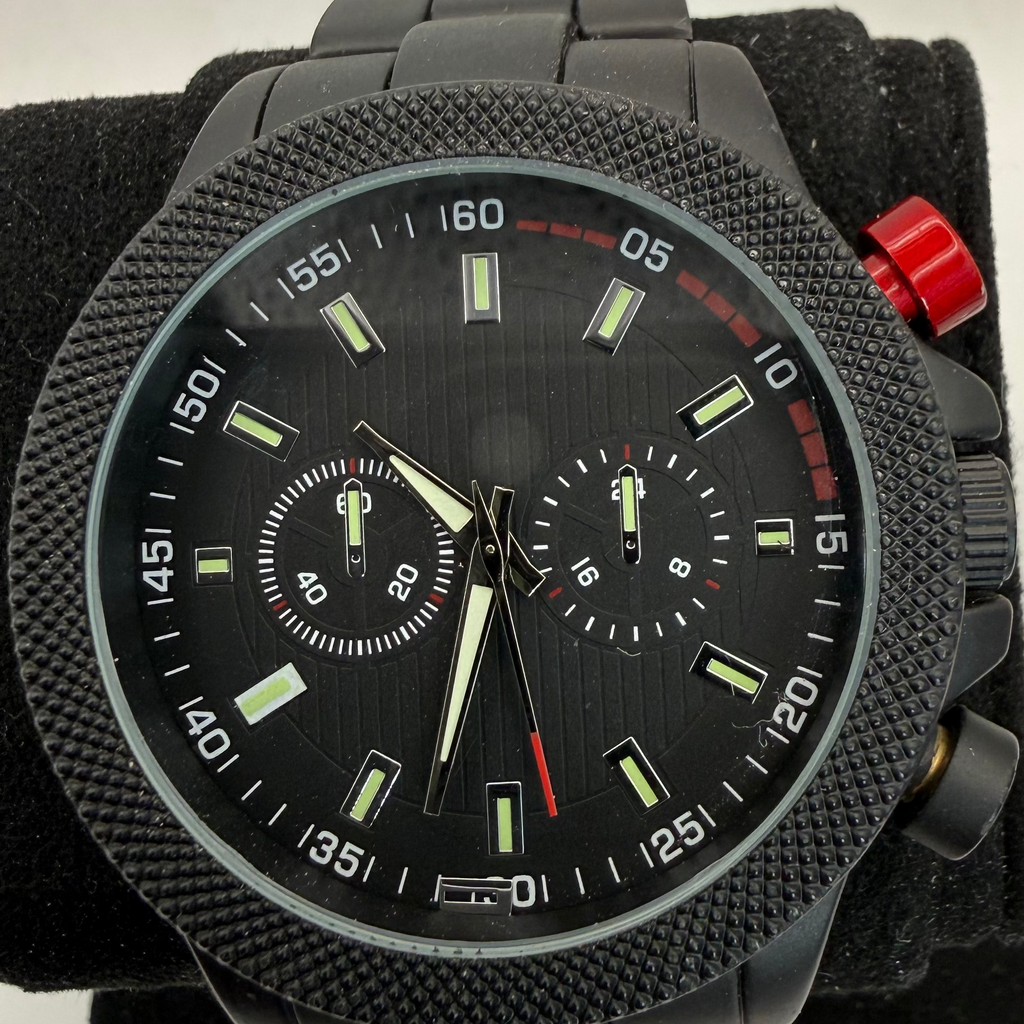 Avon Black Stainless Steel Chronograph Style Watch-20.00