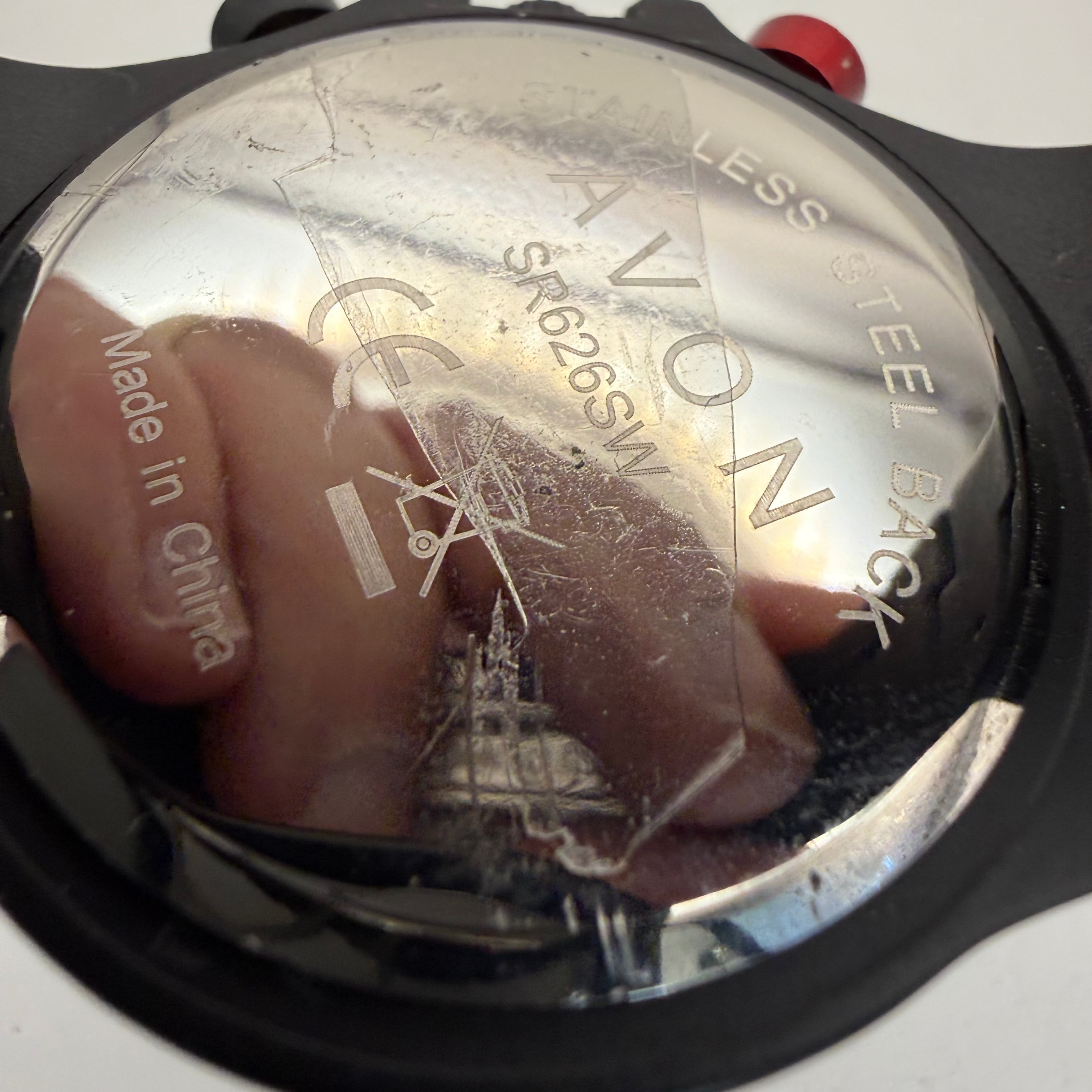 Avon Black Stainless Steel Chronograph Style Watch-20.00