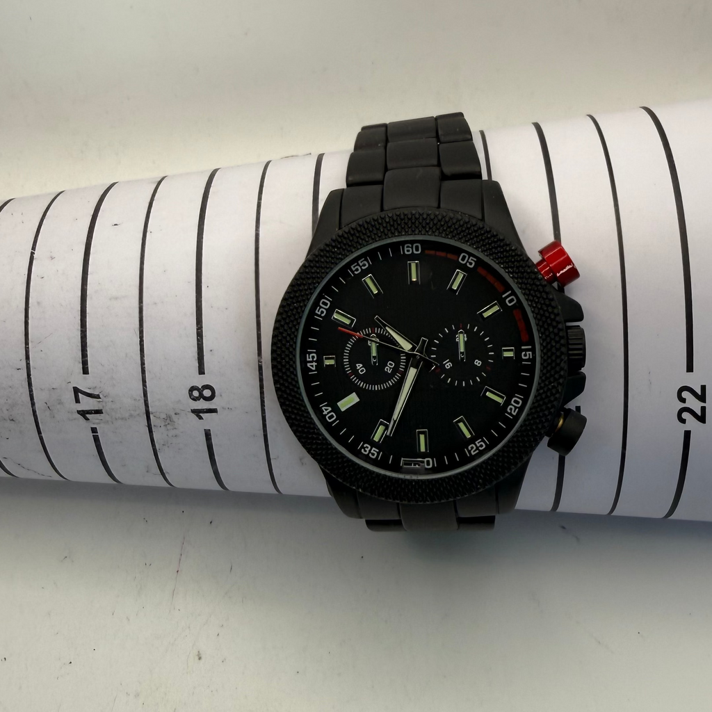 Avon Black Stainless Steel Chronograph Style Watch-20.00