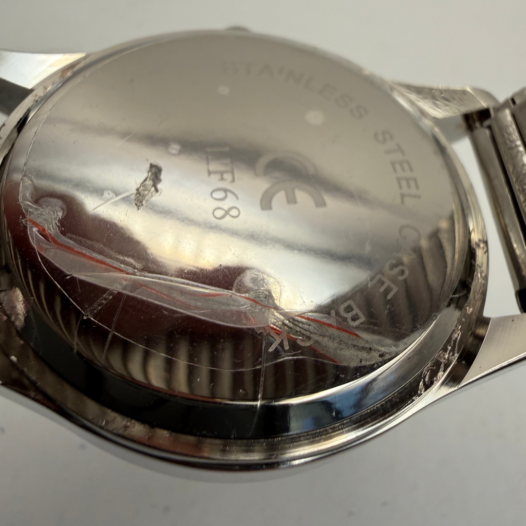 Men's Stainless Steel Expanding Bracelet Watch- £10.00