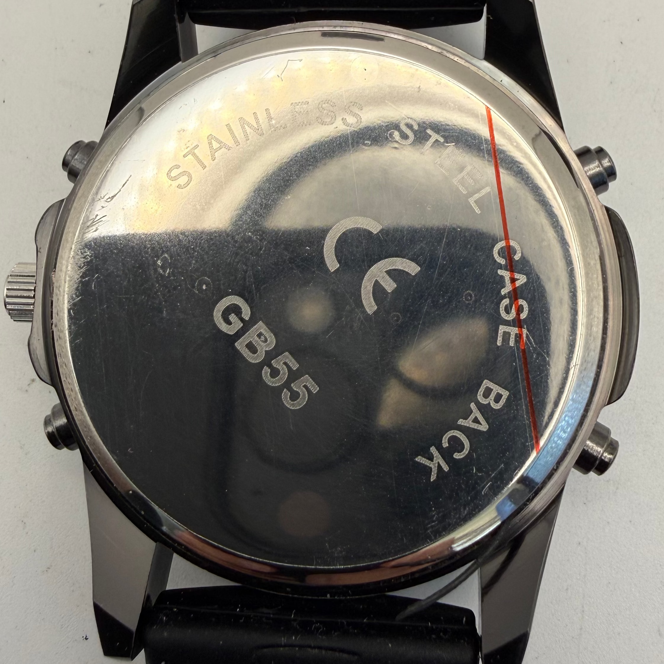 Men's Black & Orange Sports Style Watch- £15.00