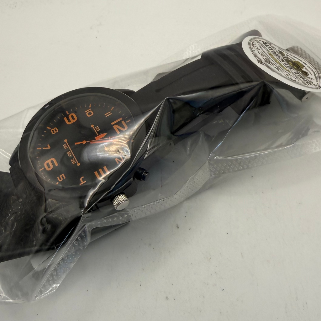 Men's Black & Orange Sports Style Watch- £15.00