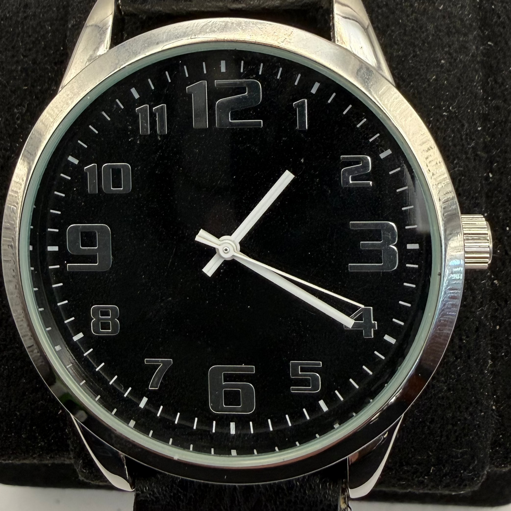 Men's Classic Black Dial Watch- £10.00