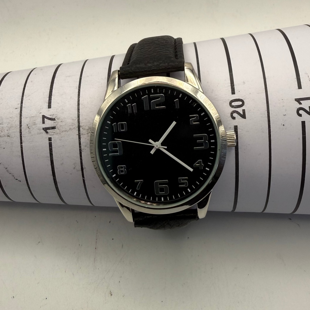 Men's Classic Black Dial Watch- £10.00