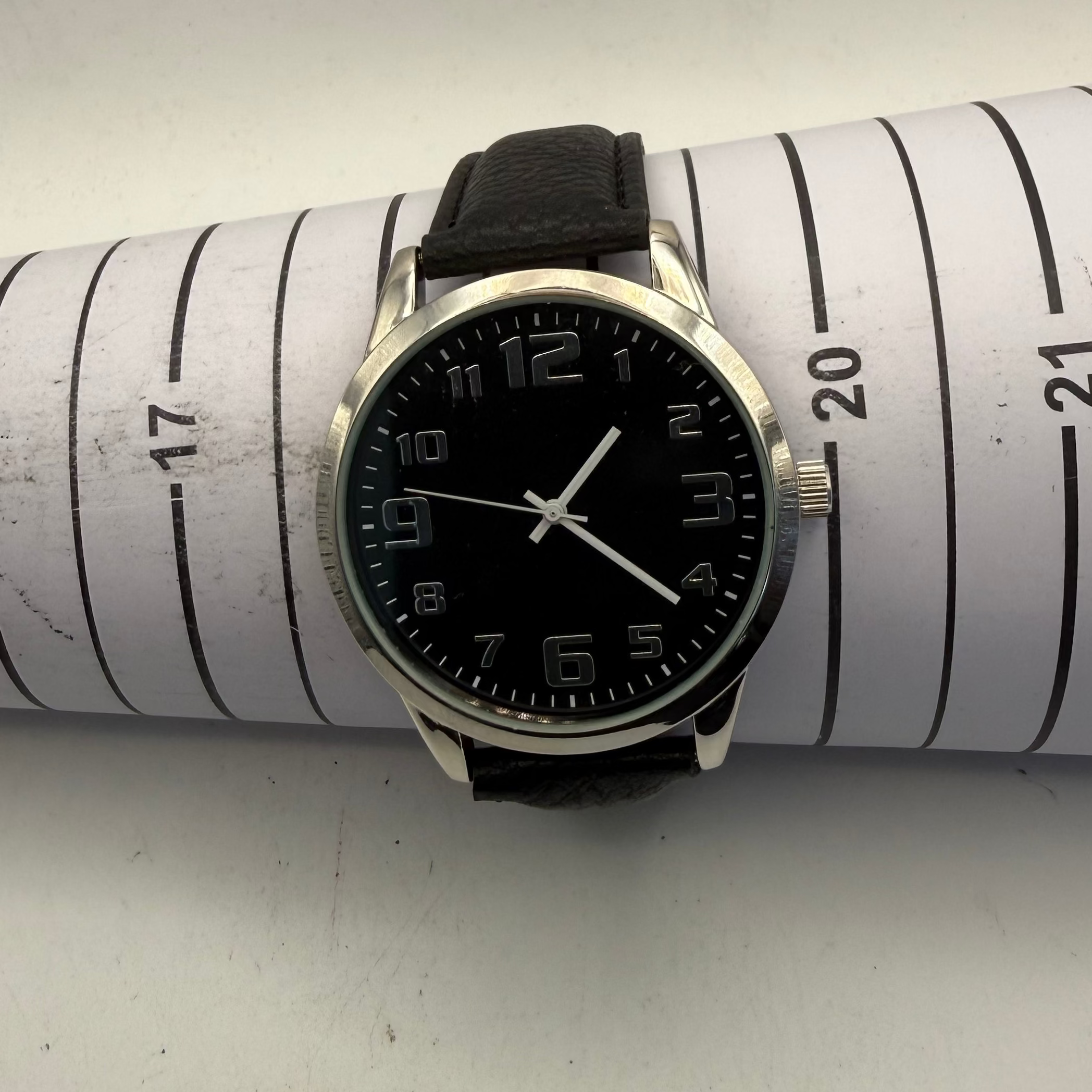 Men's Classic Black Dial Watch- £10.00