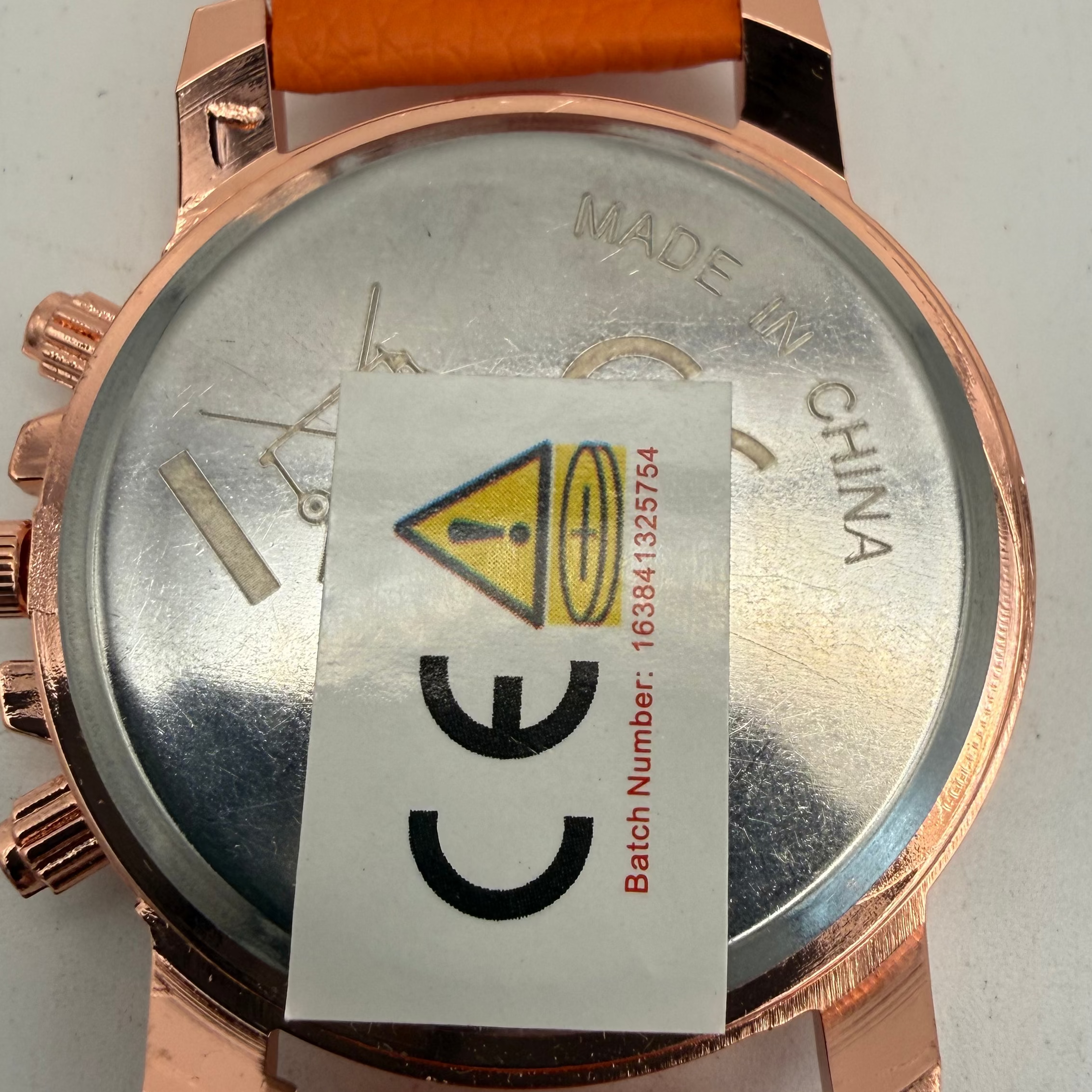 Geneva Platinum Rose Gold Tone Orange Dial Watch – New In Box- £10.00
