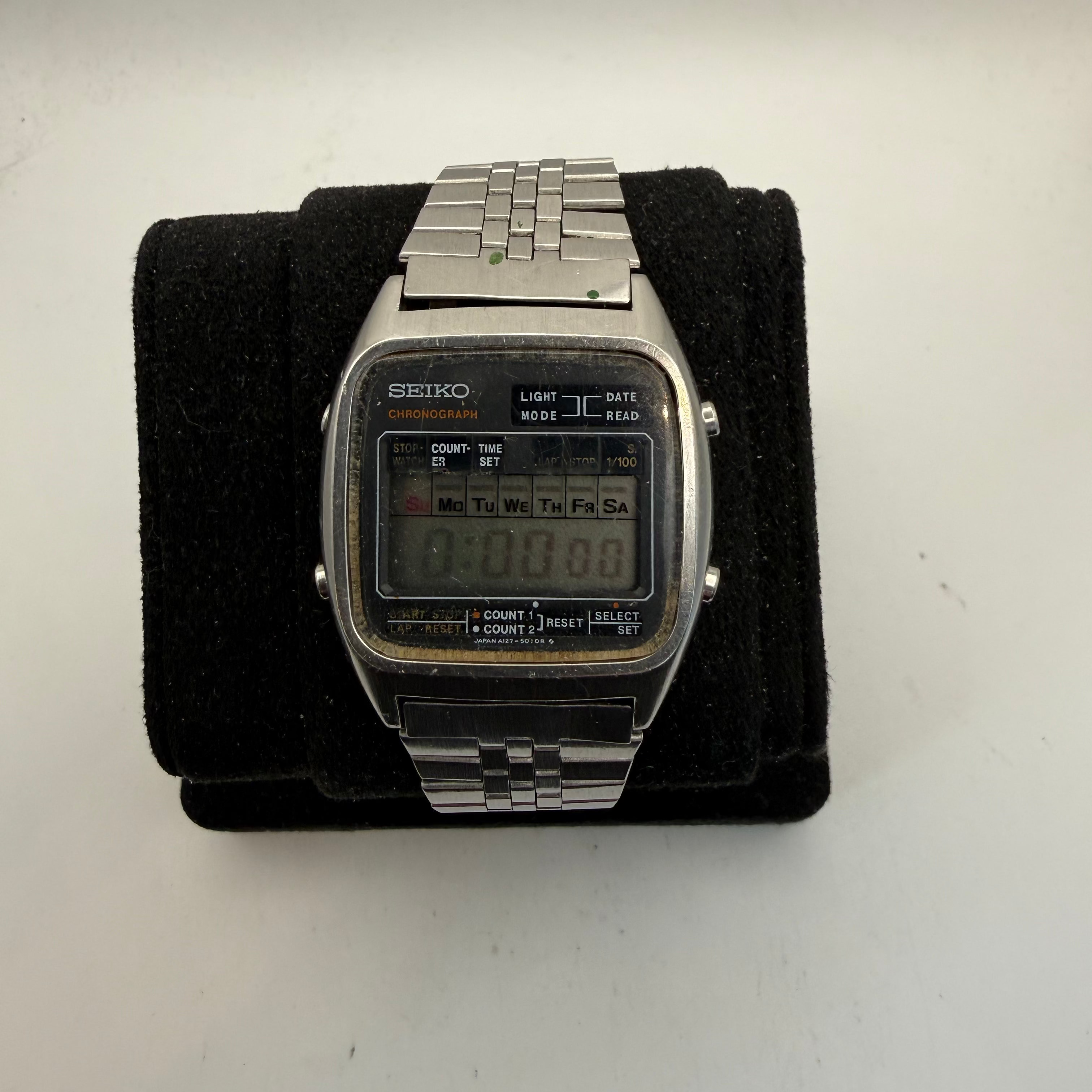 Vintage Seiko A127-5010 Digital Chronograph Watch (Fully Tested & Working)
