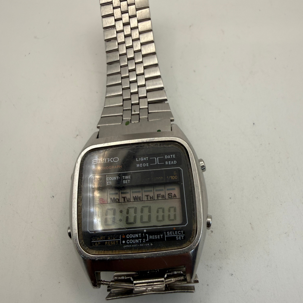 Vintage Seiko A127-5010 Digital Chronograph Watch (Fully Tested & Working)