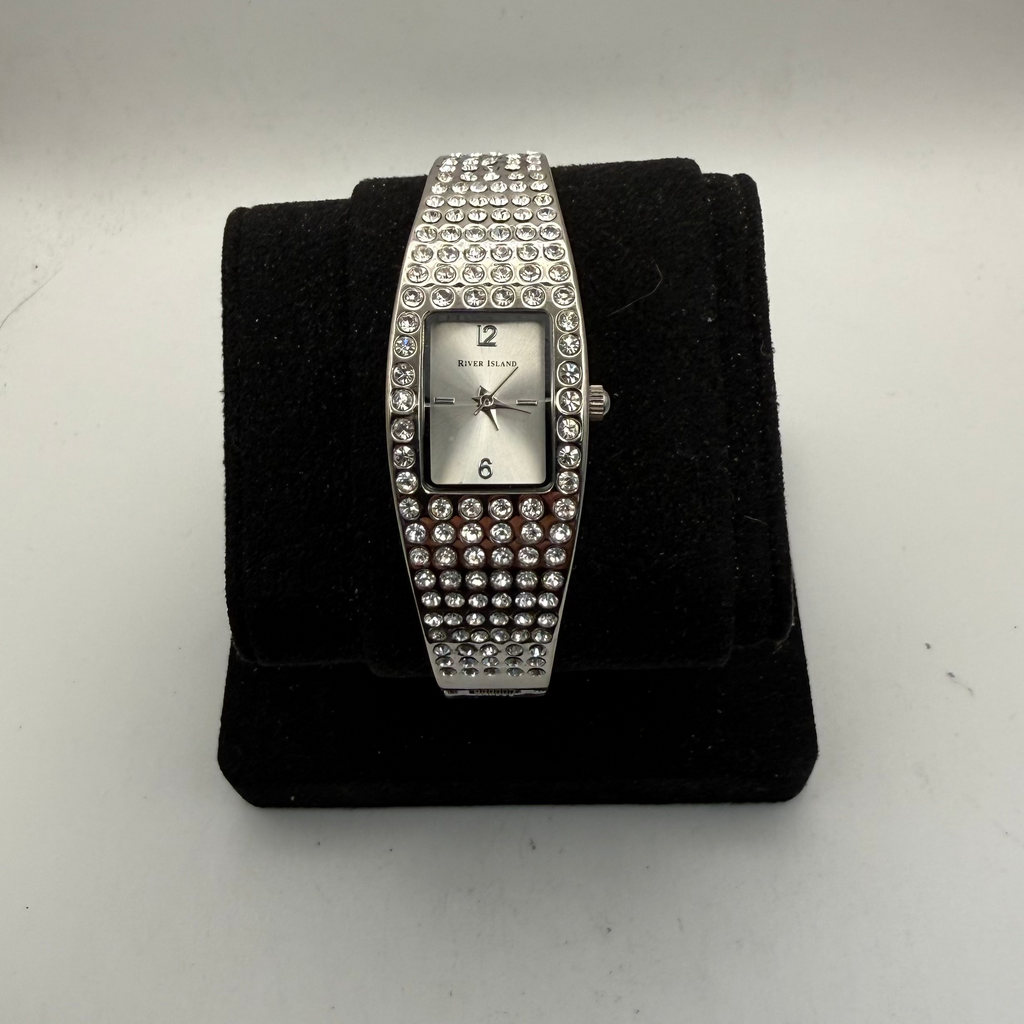 River Island Crystal Bangle Watch (Fully Tested and Working)- £10.00