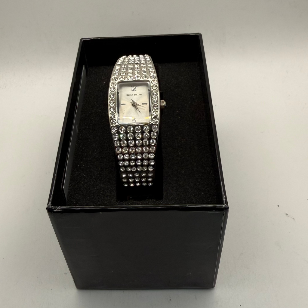 River Island Crystal Bangle Watch (Fully Tested and Working)- £10.00