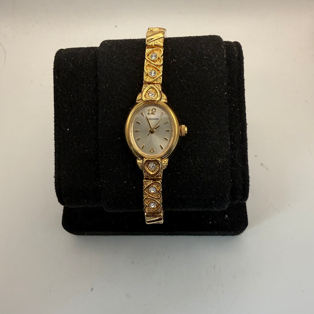 Sekonda Ladies Crystal Bracelet Watch Gold Tone Full Set (Fully Tested and Working)- £25.00