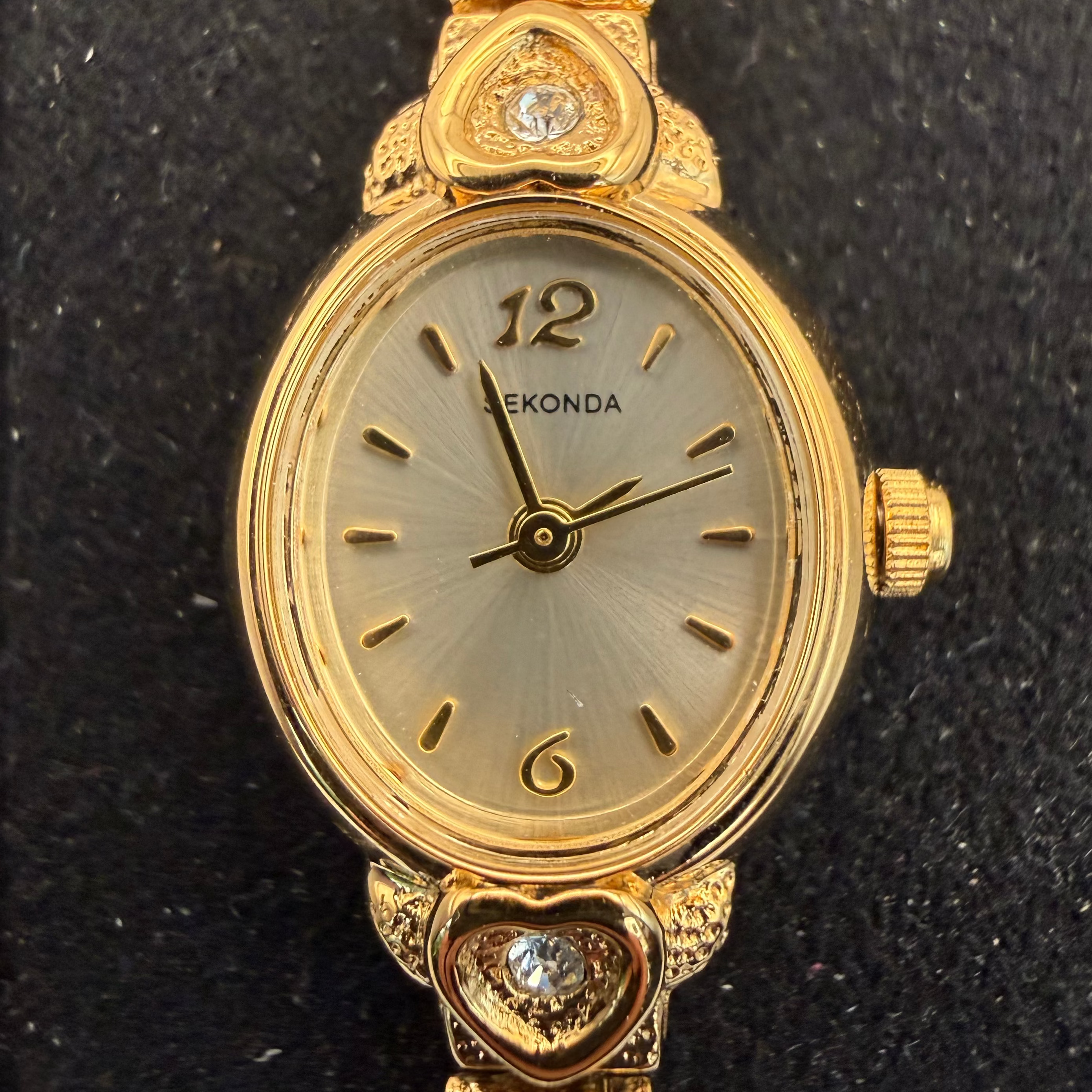 Sekonda Ladies Crystal Bracelet Watch Gold Tone Full Set (Fully Tested and Working)- £25.00