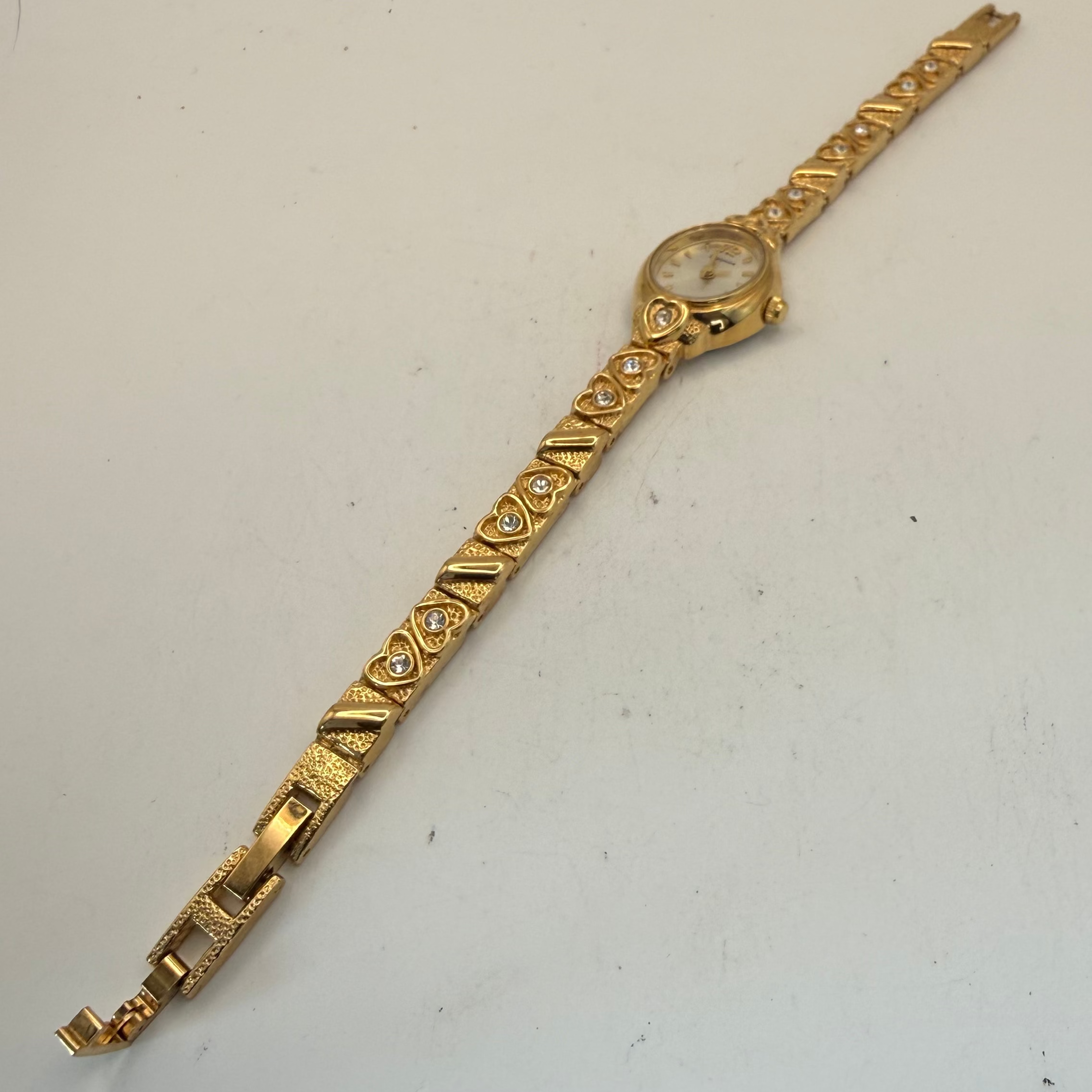 Sekonda Ladies Crystal Bracelet Watch Gold Tone Full Set (Fully Tested and Working)- £25.00