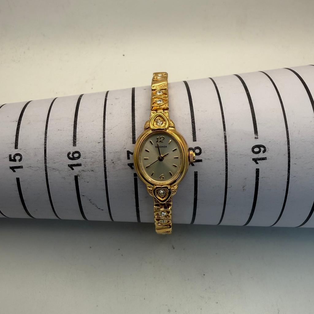 Sekonda Ladies Crystal Bracelet Watch Gold Tone Full Set (Fully Tested and Working)- £25.00