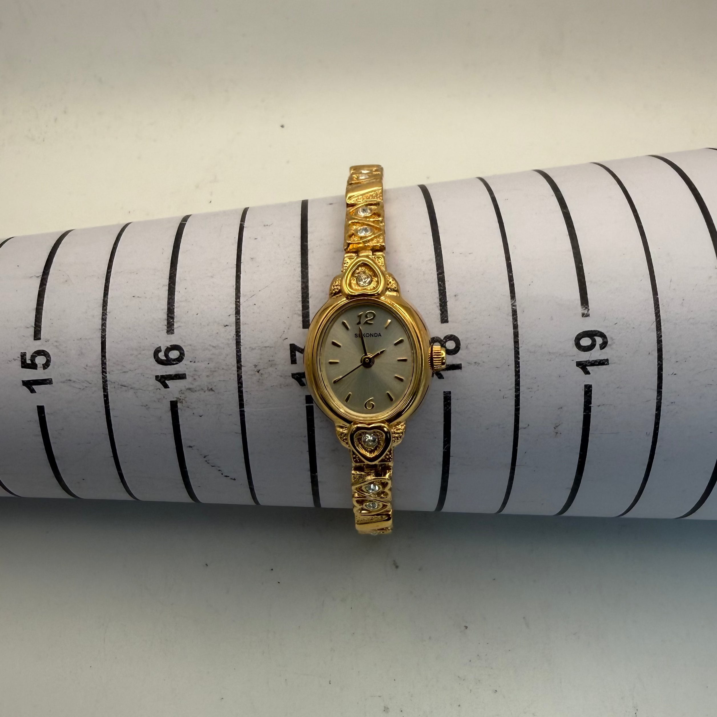 Sekonda Ladies Crystal Bracelet Watch Gold Tone Full Set (Fully Tested and Working)- £25.00