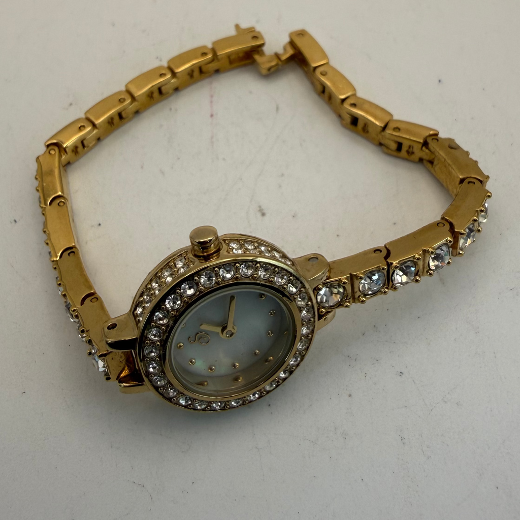 Solo Ladies Crystal Bracelet Watch Gold Tone Full Set (Fully Tested and Working)- £12.00