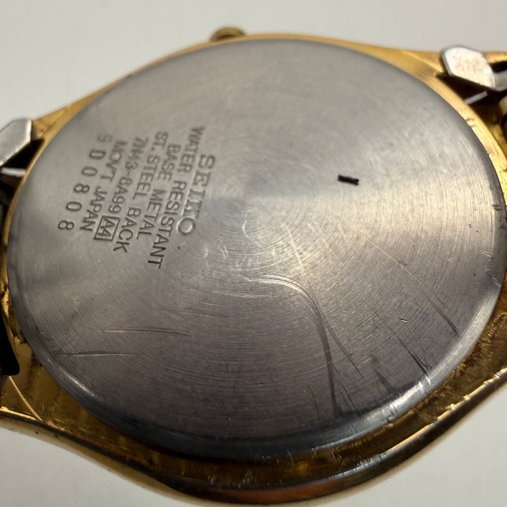 Vintage Seiko 7N43-8A99 Day Date Gold Tone Quartz Watch (Fully Tested and Working)- £70.00