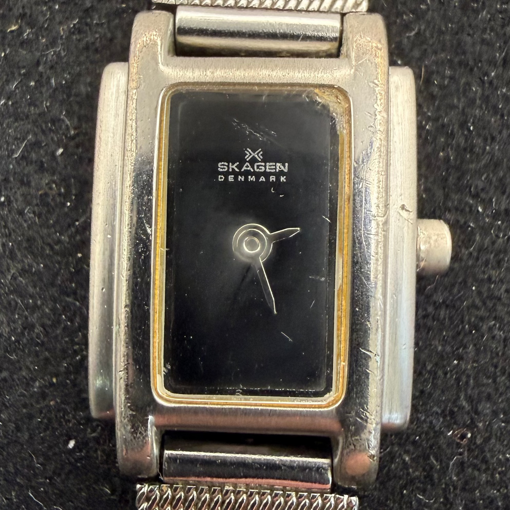 Skagen Denmark Ladies Rectangular Mesh Bracelet Watch 55SSXB (Fully Tested and Working)- £25.00