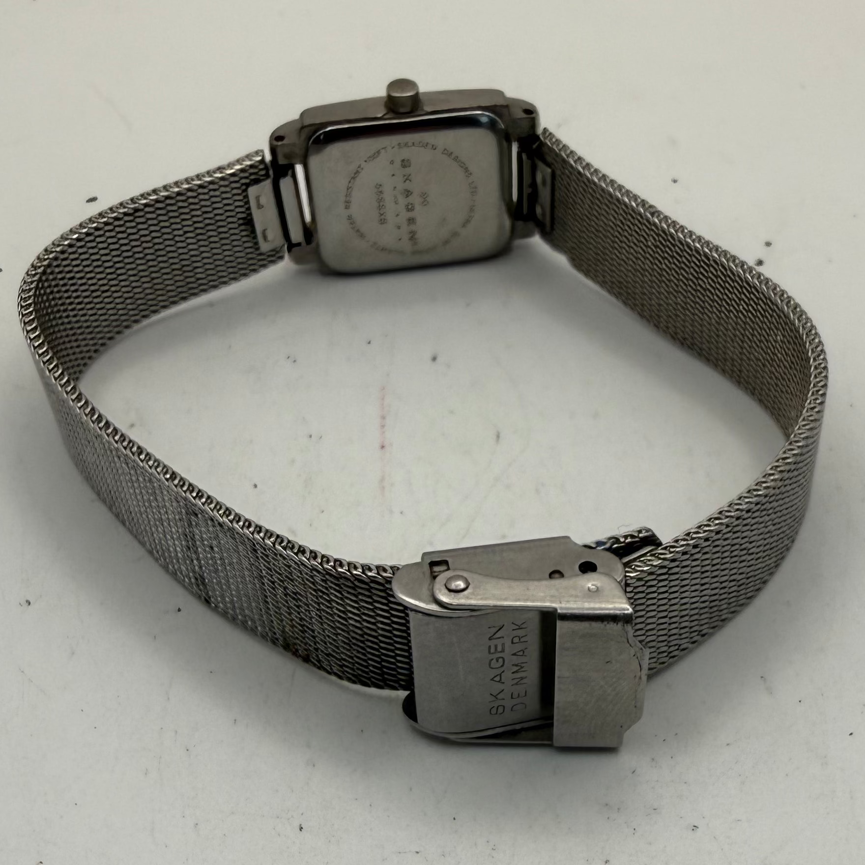 Skagen Denmark Ladies Rectangular Mesh Bracelet Watch 55SSXB (Fully Tested and Working)- £25.00