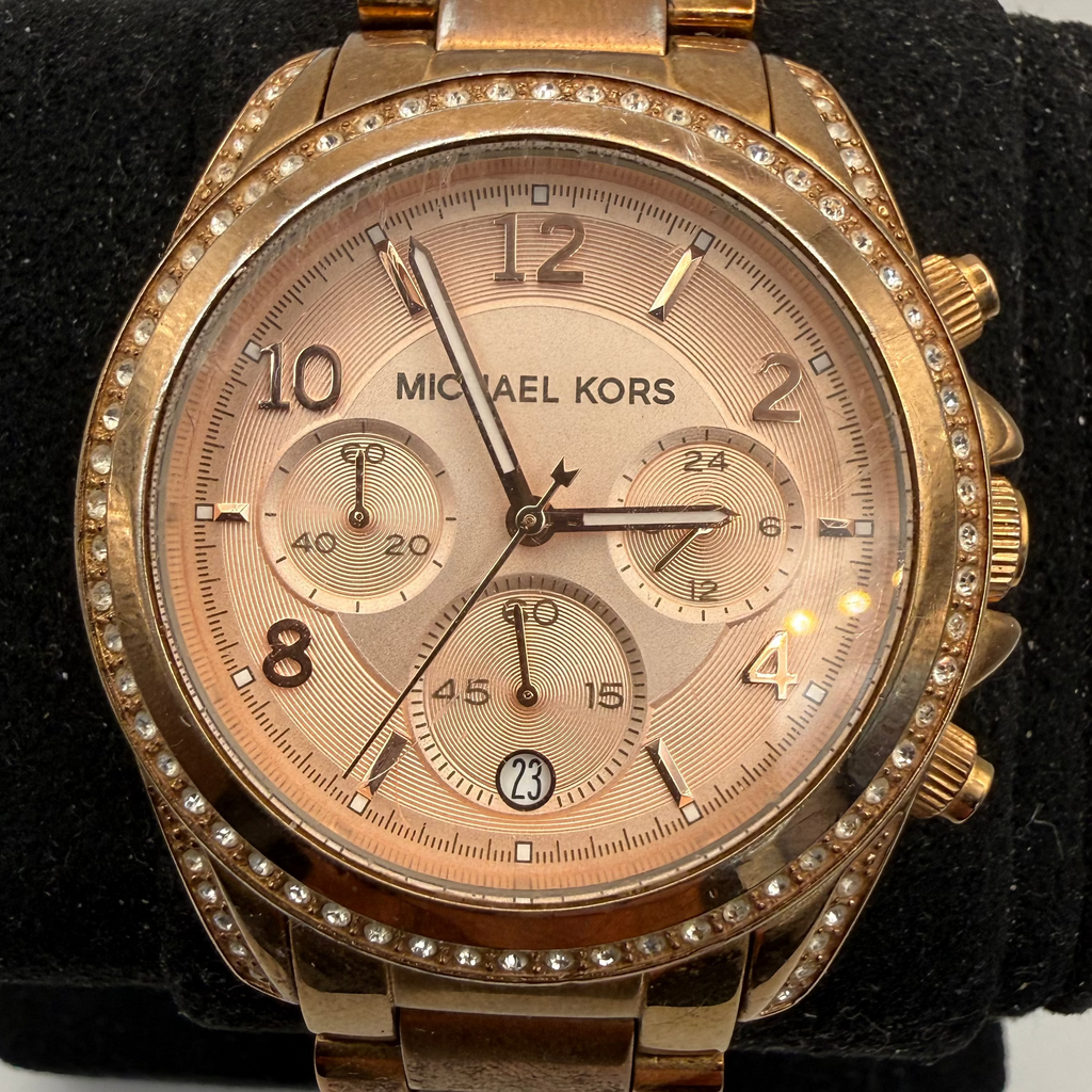 Michael Kors Rose Gold Chronograph Ladies Watch MK-5263 (Fully Tested and Working)- £50.00
