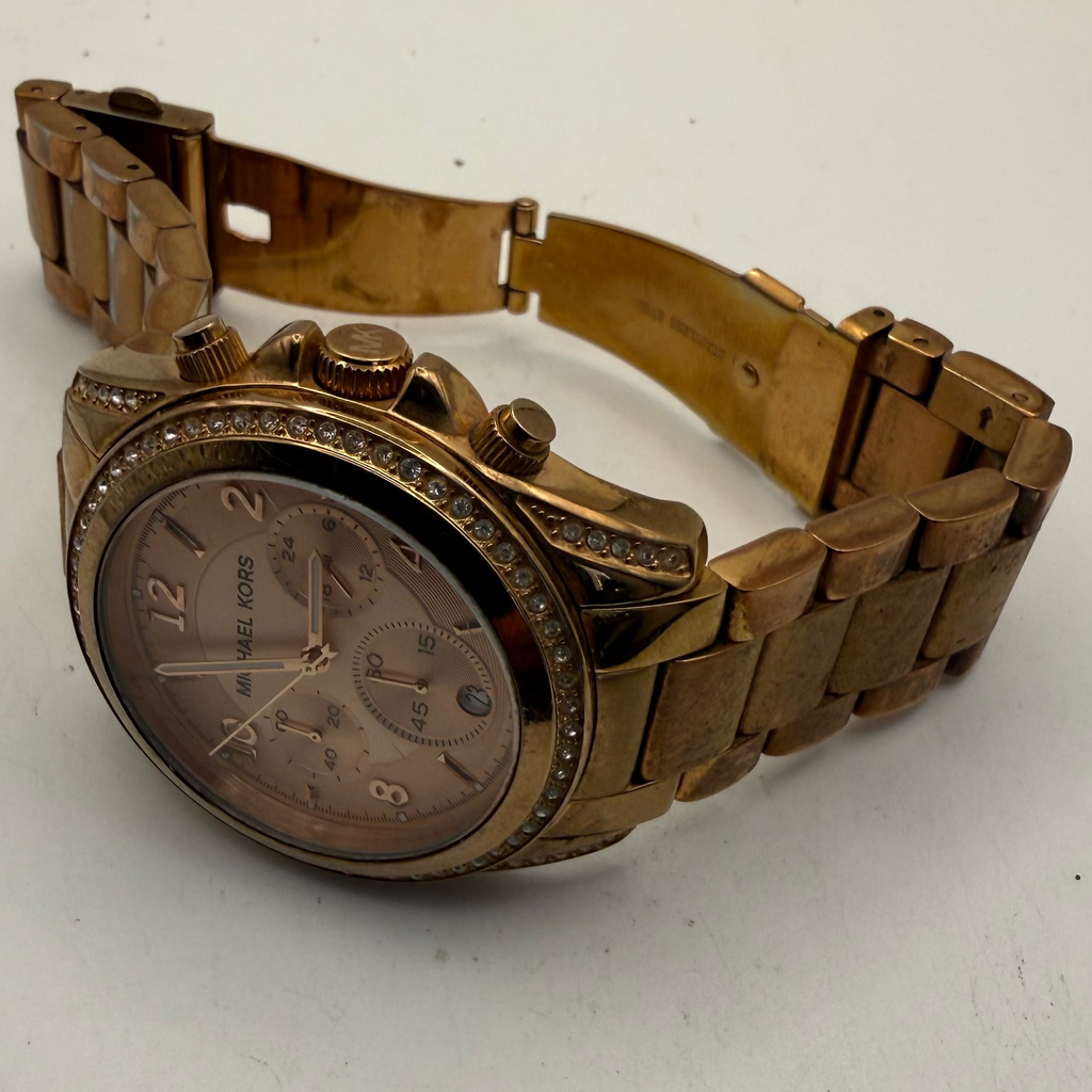 Michael Kors Rose Gold Chronograph Ladies Watch MK-5263 (Fully Tested and Working)- £50.00