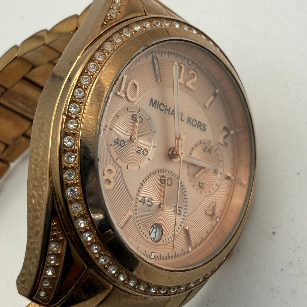 Michael Kors Rose Gold Chronograph Ladies Watch MK-5263 (Fully Tested and Working)- £50.00