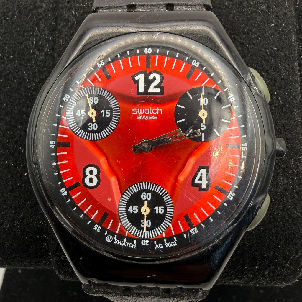 Swatch Irony Chronograph AG 2002 Red Dial (Fully Tested and Working)- £45.00