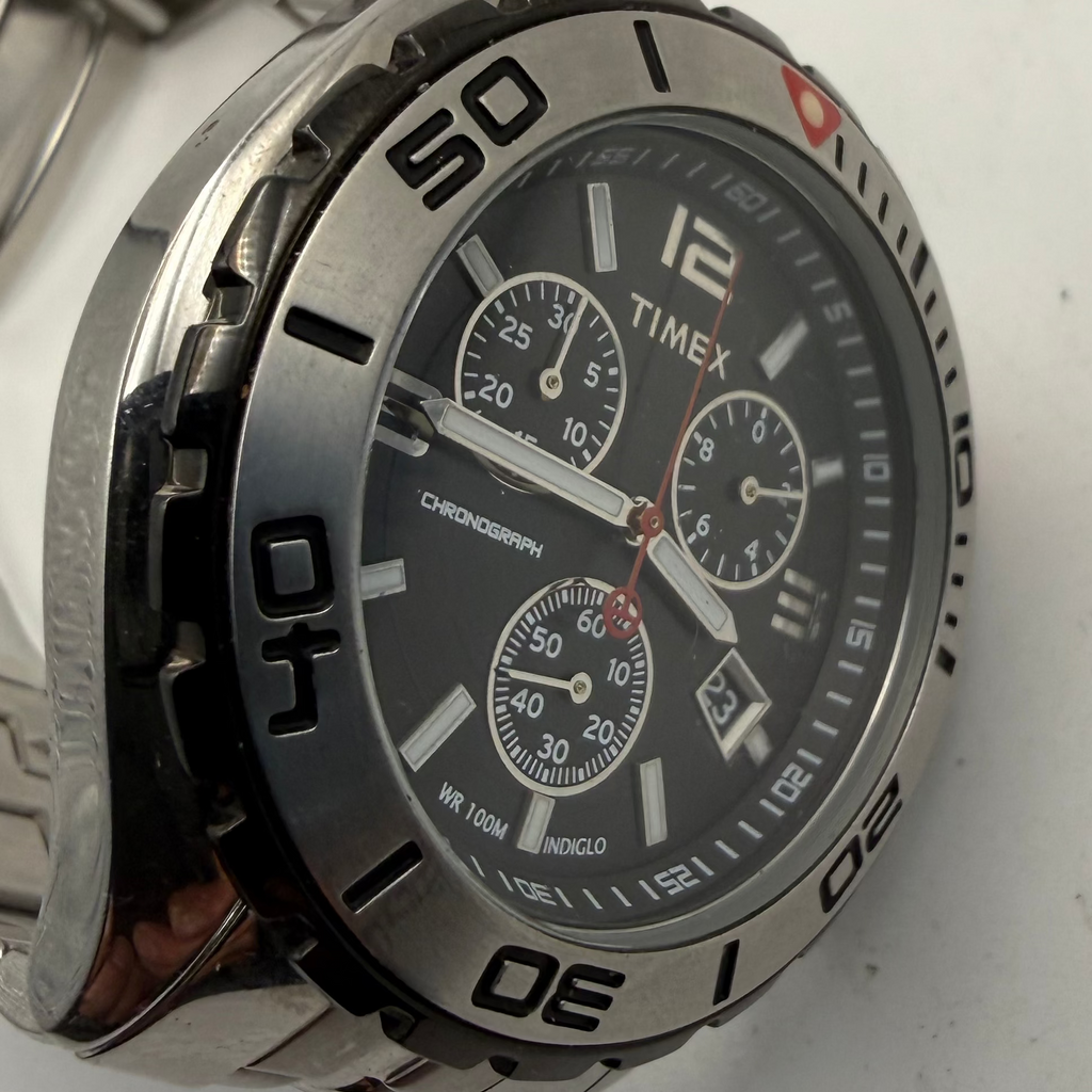 Timex T18541 Chronograph WR100M Indiglo Watch (Fully Tested and Working)- £50.00