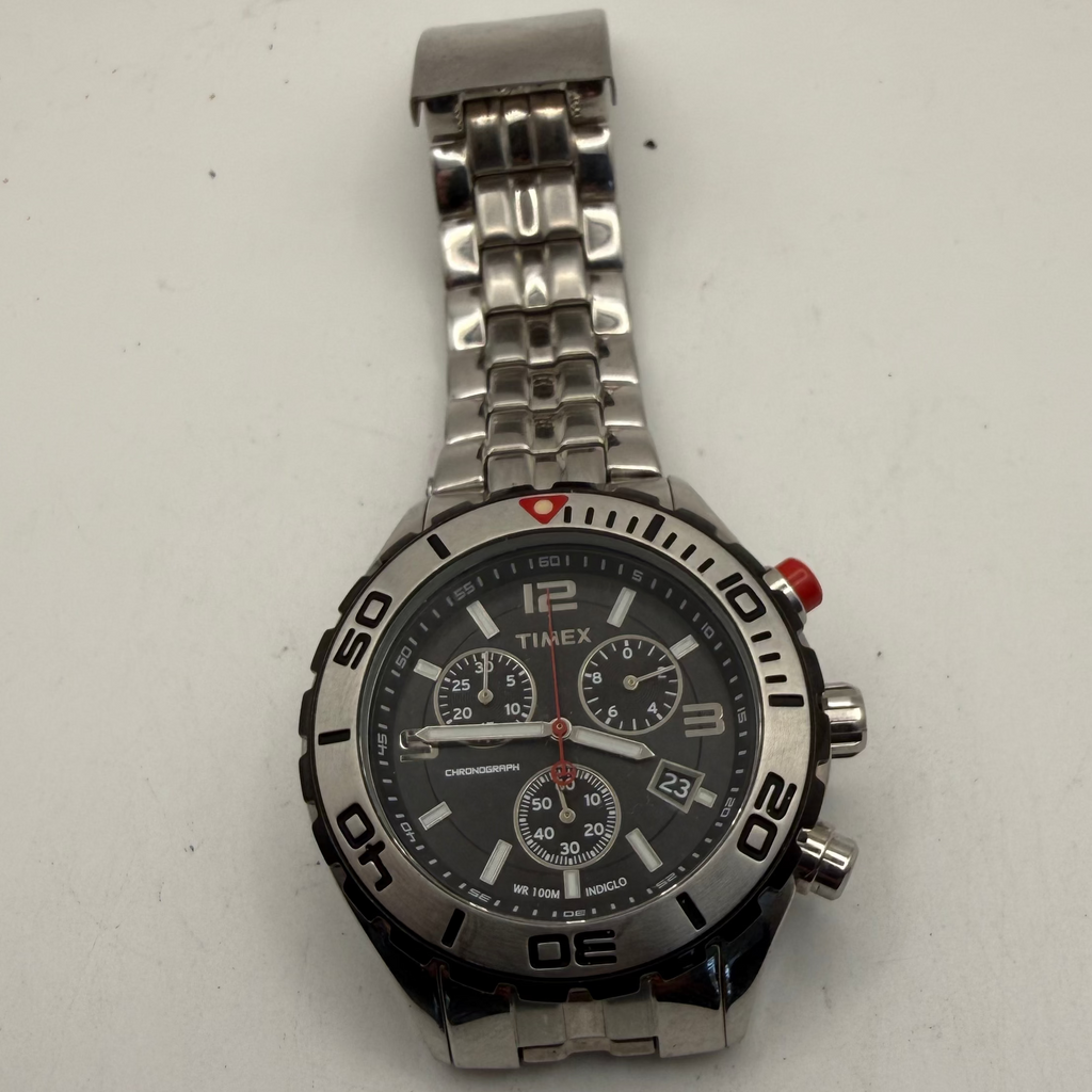 Timex T18541 Chronograph WR100M Indiglo Watch (Fully Tested and Working)- £50.00
