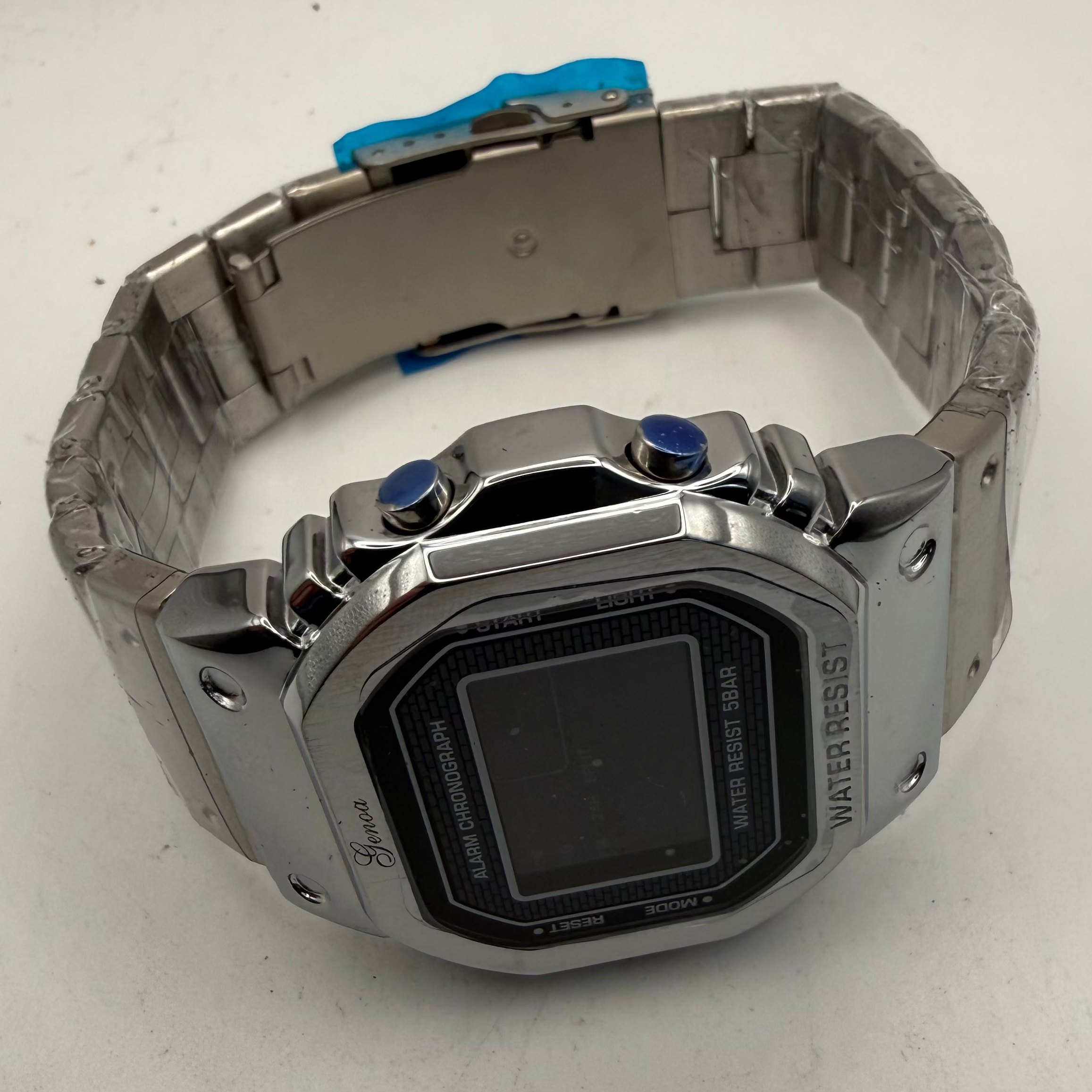 Genoa Alarm Chronograph Digital Watch Stainless Steel (Fully Tested and Working)- £15.00