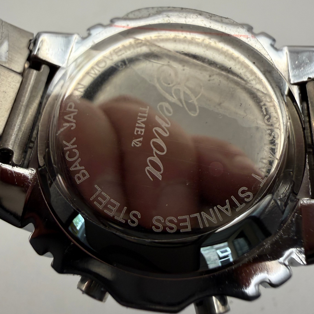 Genoa Alarm Chronograph Digital Watch Stainless Steel (Fully Tested and Working)- £15.00