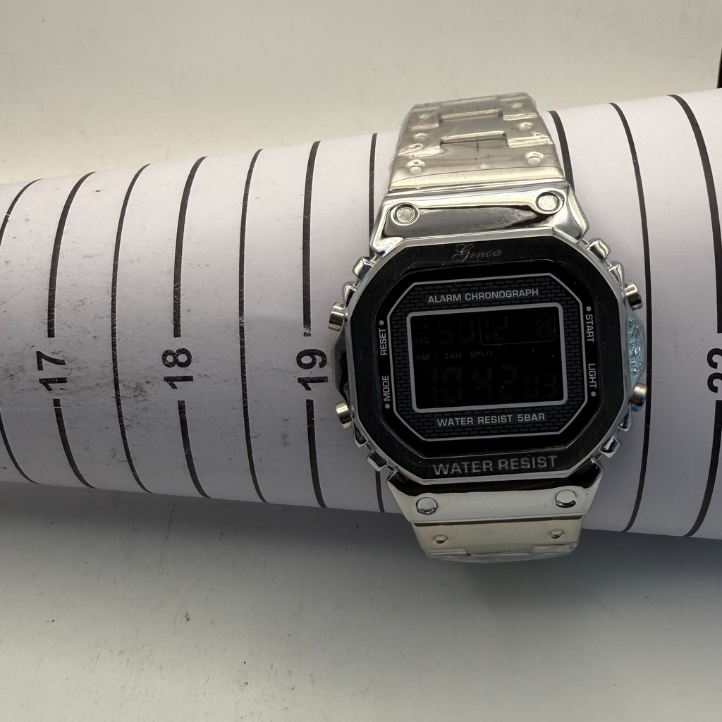 Genoa Alarm Chronograph Digital Watch Stainless Steel (Fully Tested and Working)- £15.00