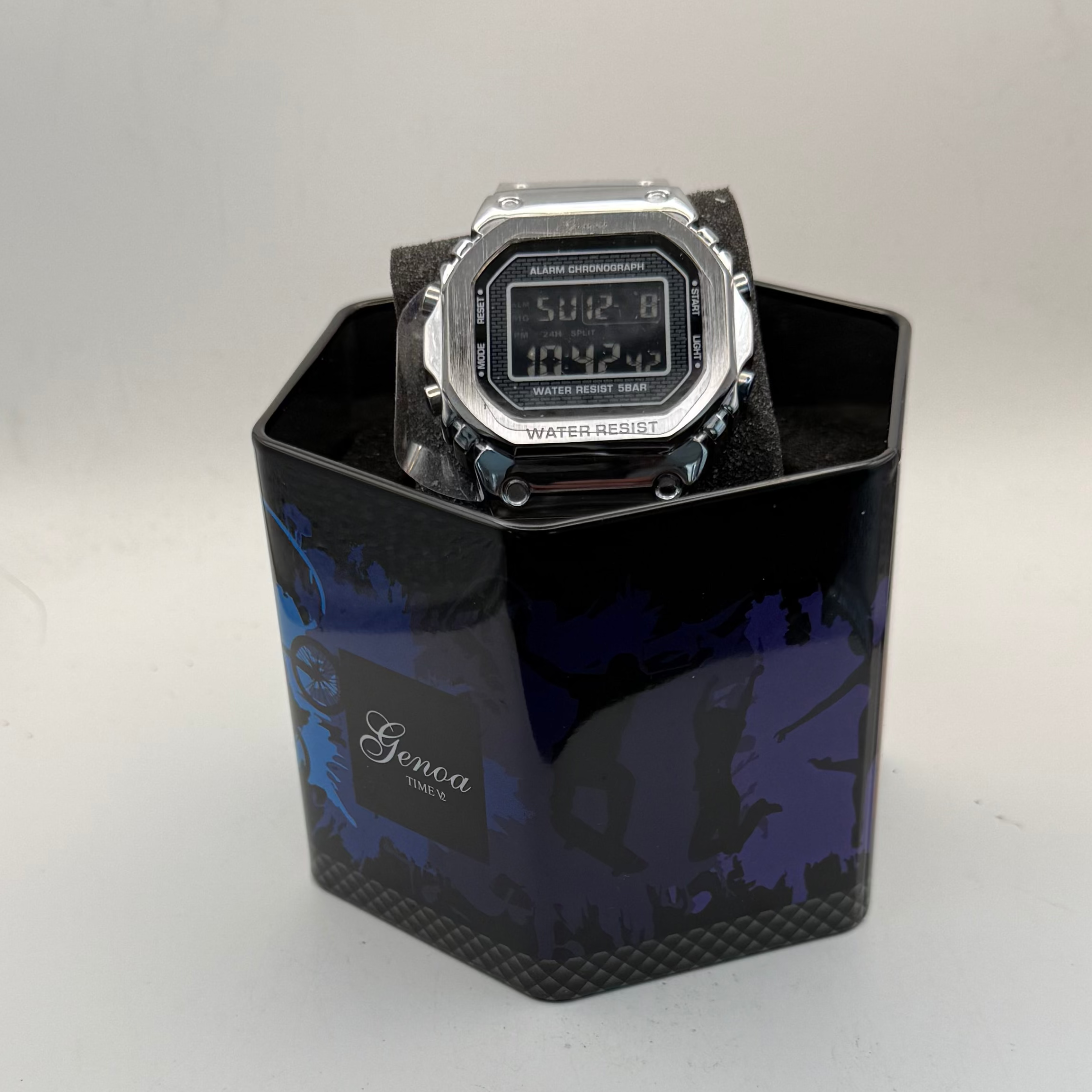 Genoa Alarm Chronograph Digital Watch Stainless Steel (Fully Tested and Working)- £15.00