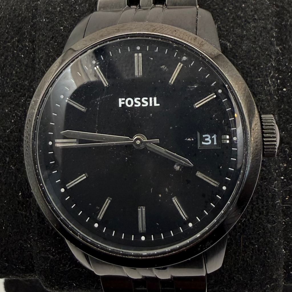 Fossil FS4820 Men's Black Stainless Steel Date Watch (Fully Tested and Working)- £40.00