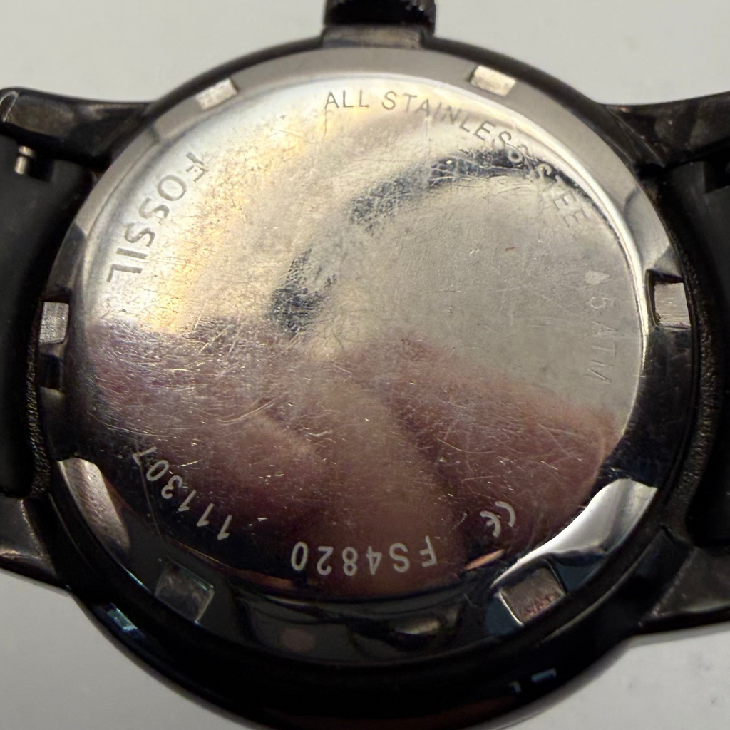Fossil FS4820 Men's Black Stainless Steel Date Watch (Fully Tested and Working)- £40.00