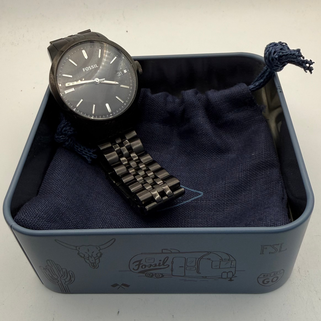 Fossil FS4820 Men's Black Stainless Steel Date Watch (Fully Tested and Working)- £40.00