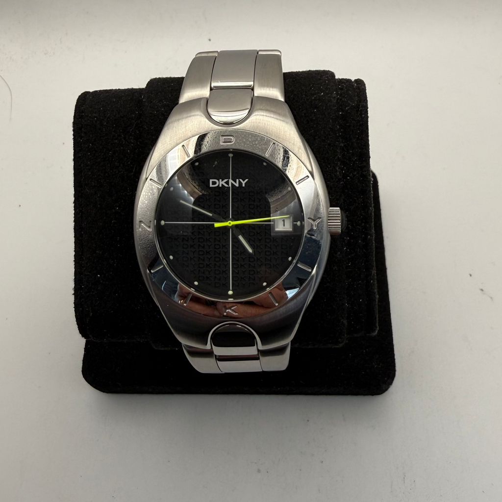 DKNY Stainless Steel Date Quartz Watch 43mm (Fully Tested and Working)- £45.00