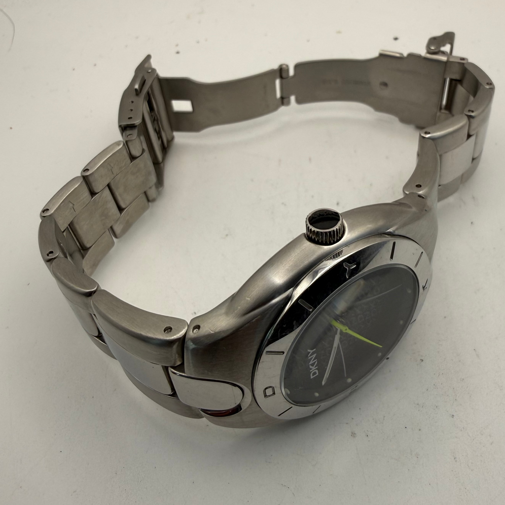 DKNY Stainless Steel Date Quartz Watch 43mm (Fully Tested and Working)- £45.00