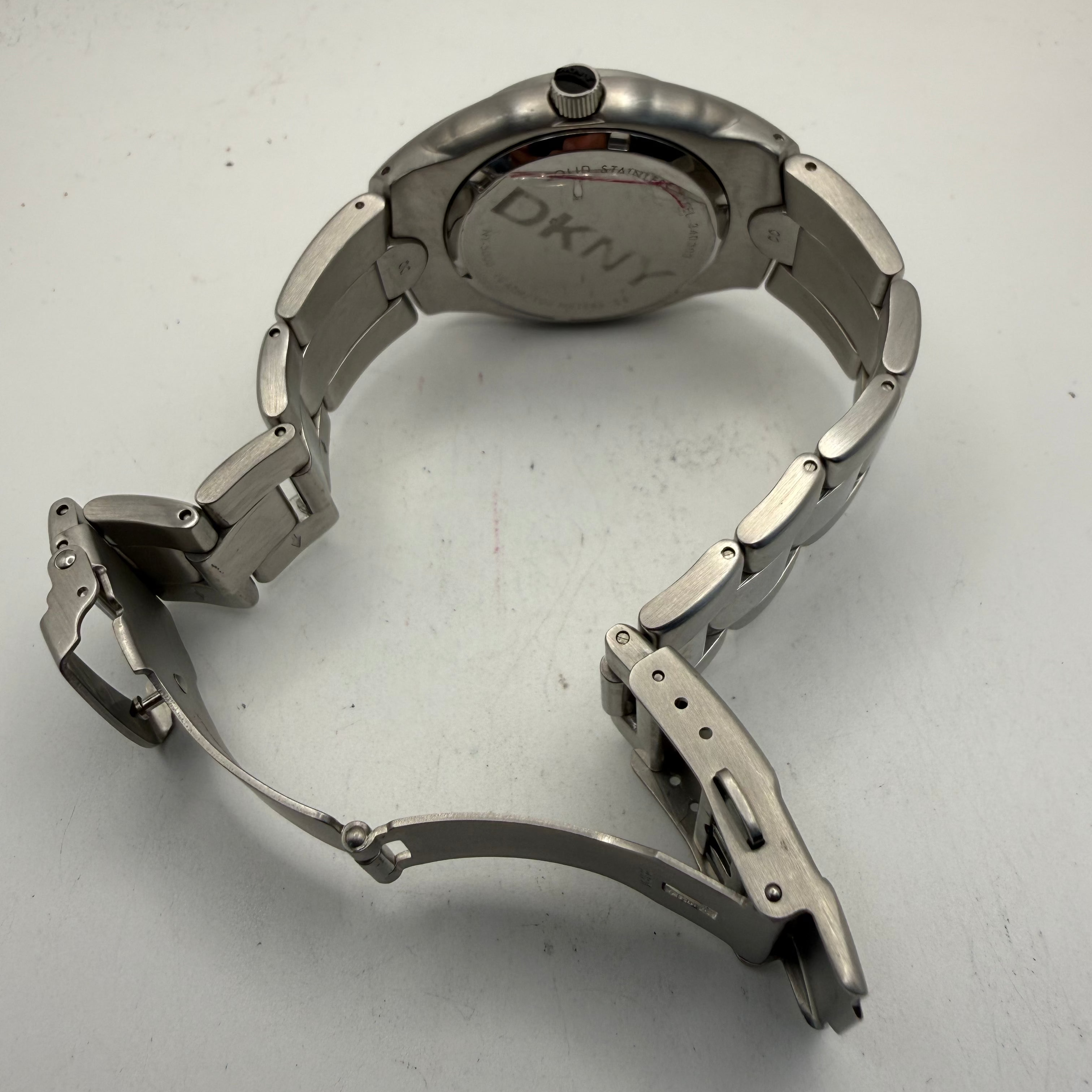 DKNY Stainless Steel Date Quartz Watch 43mm (Fully Tested and Working)- £45.00