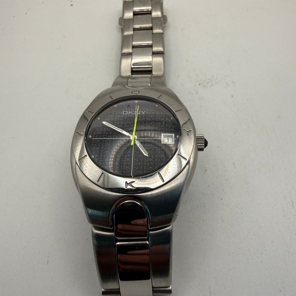 DKNY Stainless Steel Date Quartz Watch 43mm (Fully Tested and Working)- £45.00