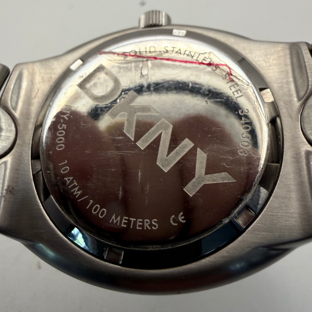 DKNY Stainless Steel Date Quartz Watch 43mm (Fully Tested and Working)- £45.00