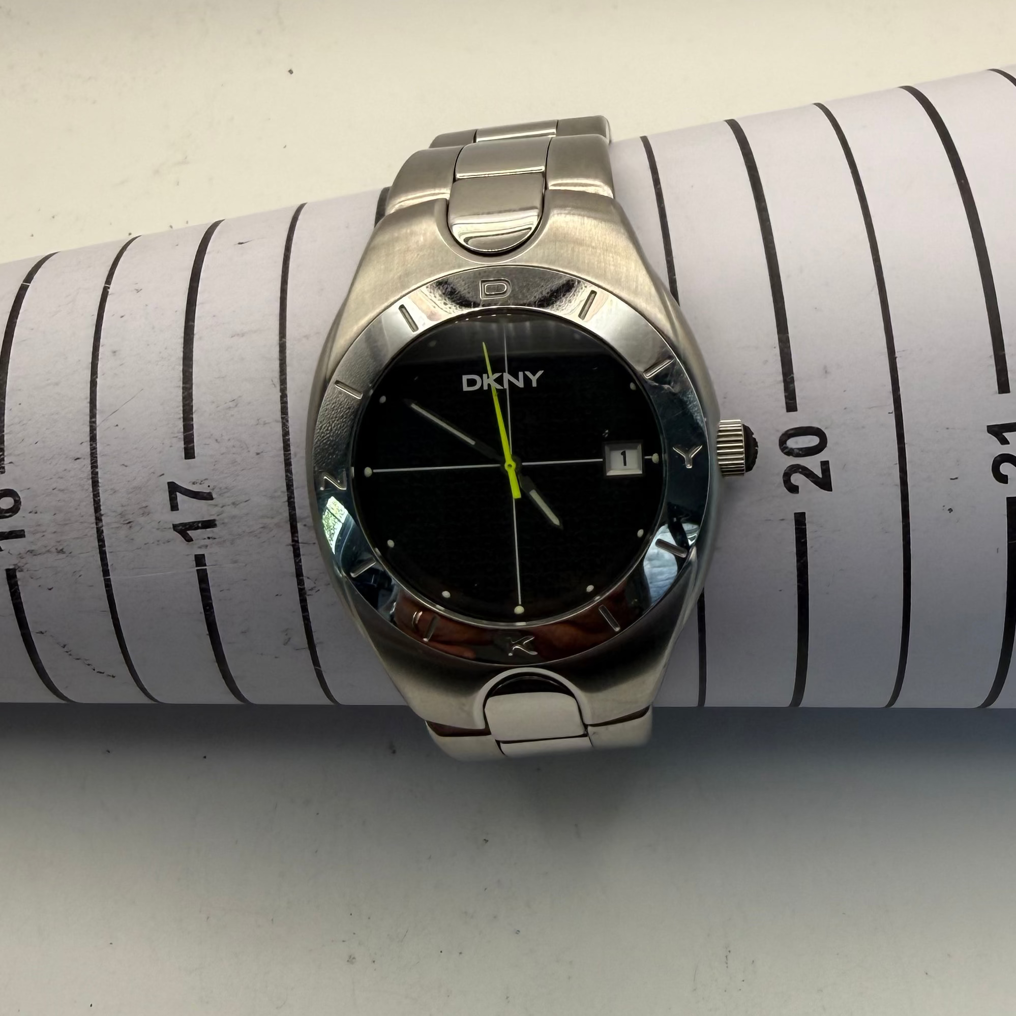DKNY Stainless Steel Date Quartz Watch 43mm (Fully Tested and Working)- £45.00